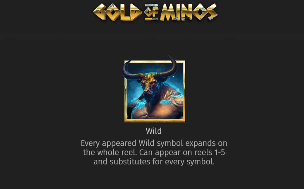 Symbols and Payouts at Gold of Minos