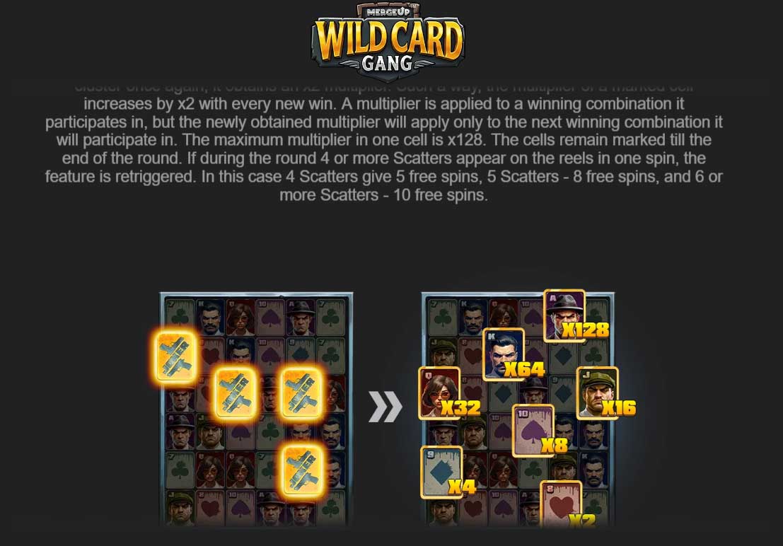 Symbols and Payouts at Wild Card Gang