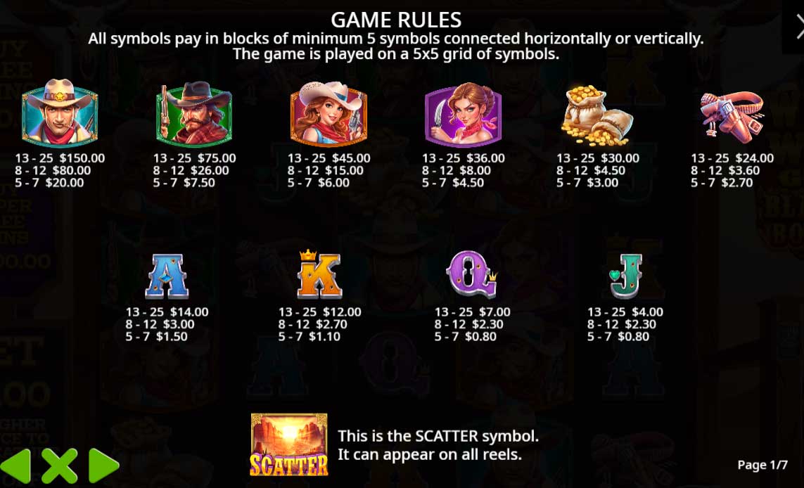 Gameplay Overview at Wild West Gold: Blazing Bounty