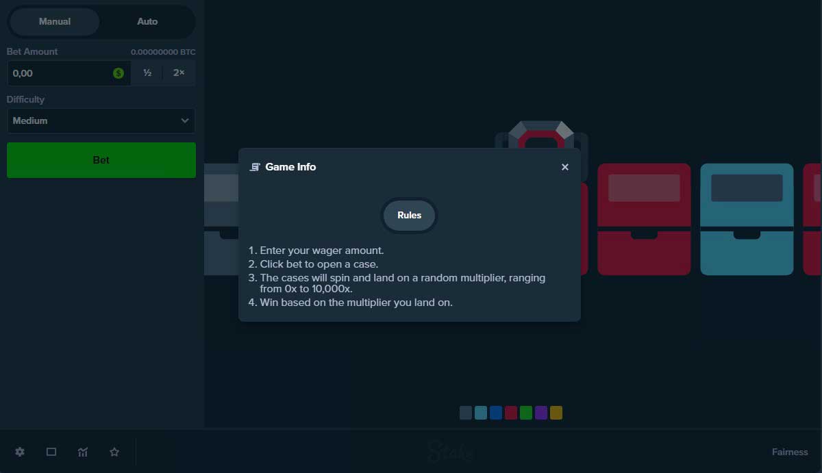 Symbols and Payouts at Cases Stake Original