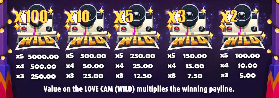 Payouts and Symbols at Love is in the Fair Slot